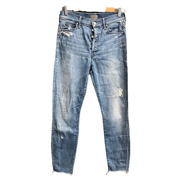 Mother The Stunner Ankle Fray Graffiti Girl Women's Jeans Size 28 - Picture 1 of 6